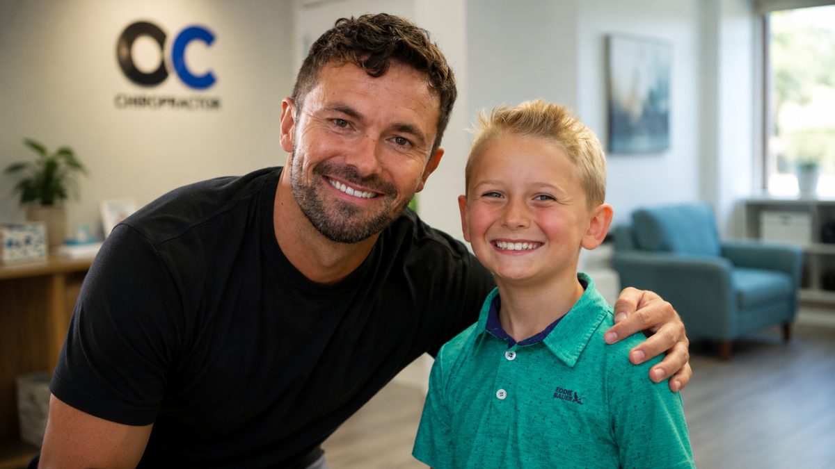 Dr. Alex with a happy young patient